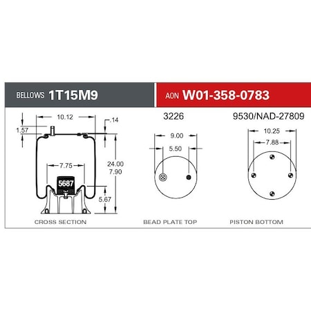 Firestone 1T15M9 CB 3.75 3/4CF LOCPIN PBW W013580783